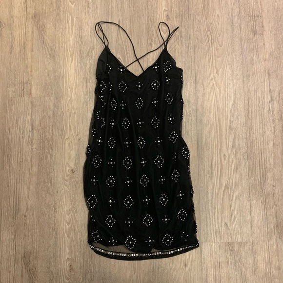 Beaded Top Shop Shift Dress with beautiful back